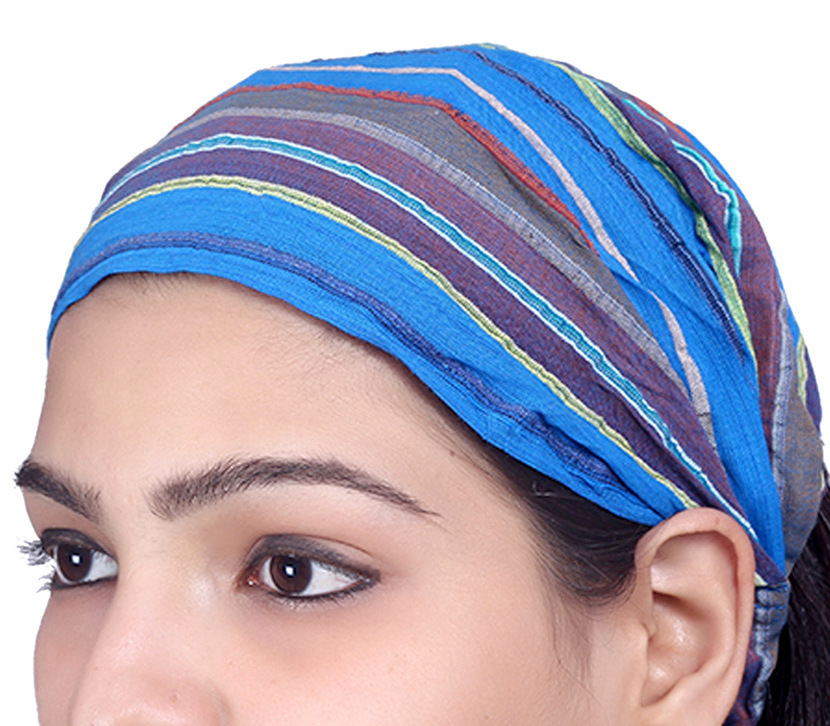 US STOCK 10 Pieces Women Cotton Headband Striped Wide Hairband Lot Bandana Yoga