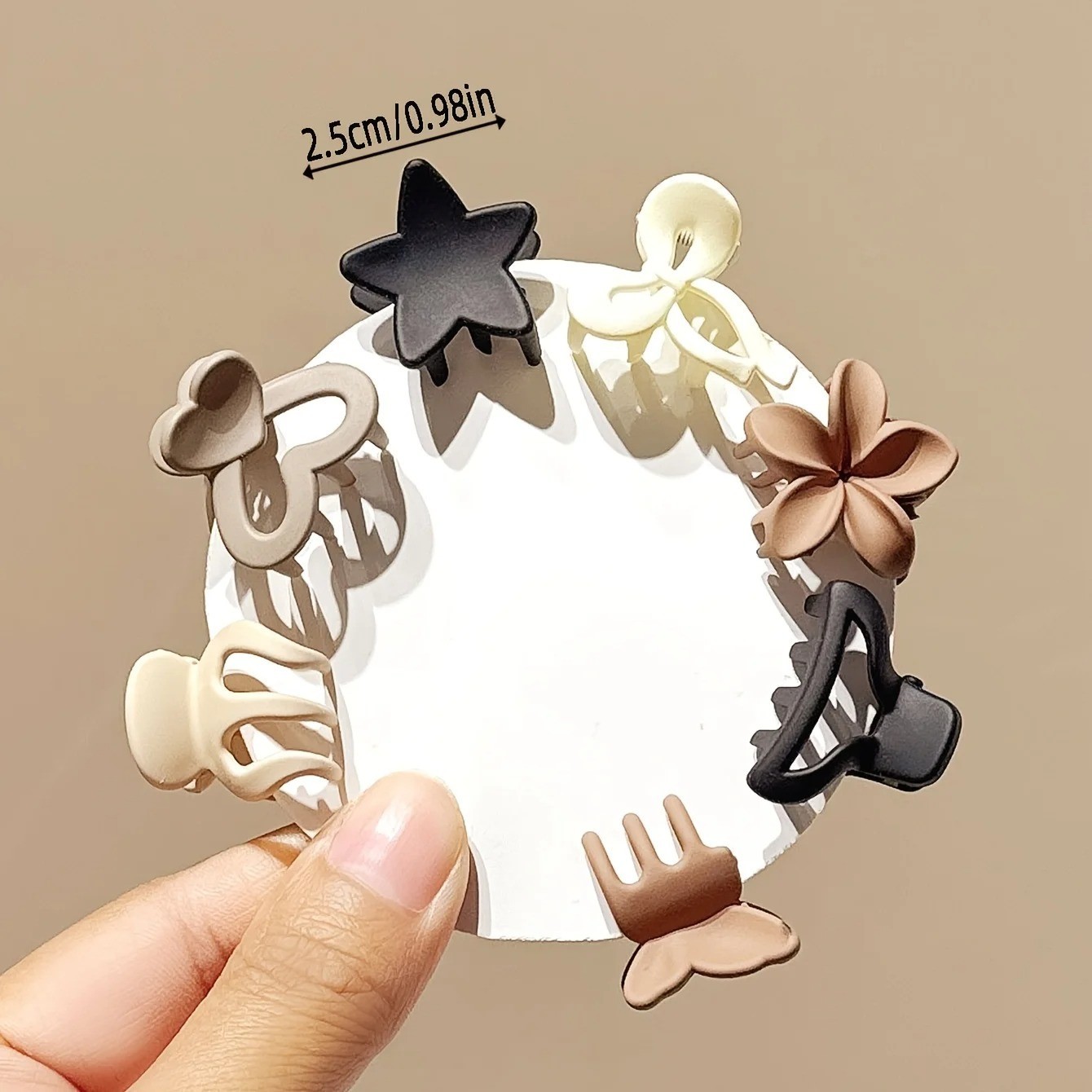 5-30PCS Beige Mini Hair Clips Cute Girls Hair Claws Mixed Pack Set