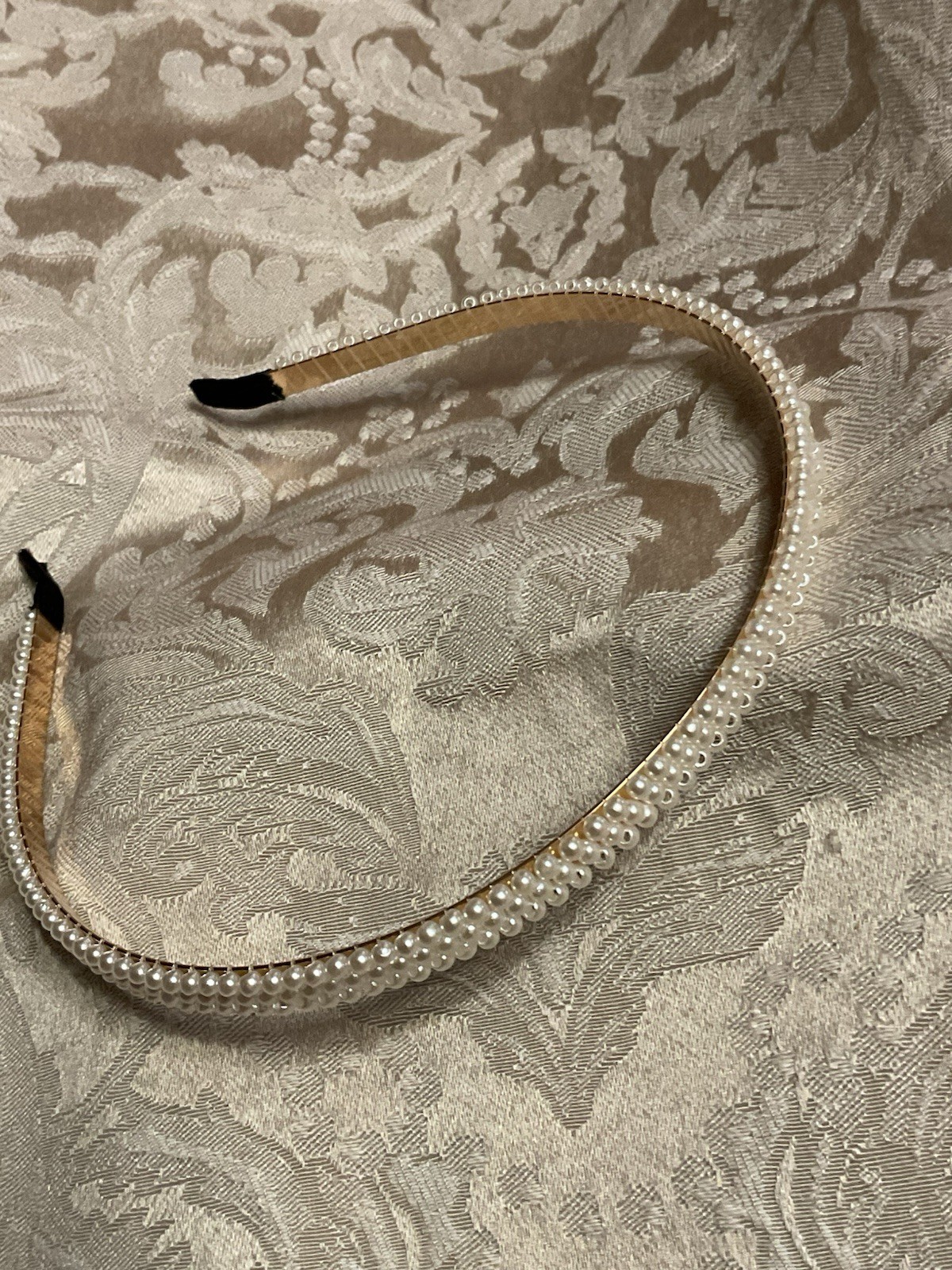 Pearl Headband Beaded Embellished Gold Elegant Headband Hair Accessory
