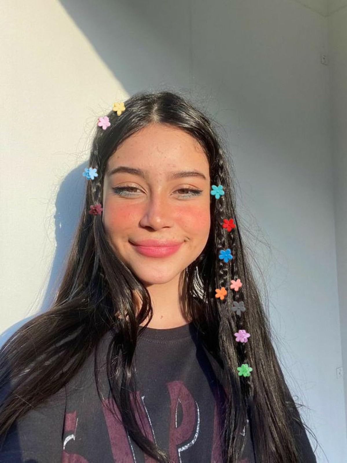 Mini Flower Hair Clips Colorful Small Claw Cute Accessories 108 PCS