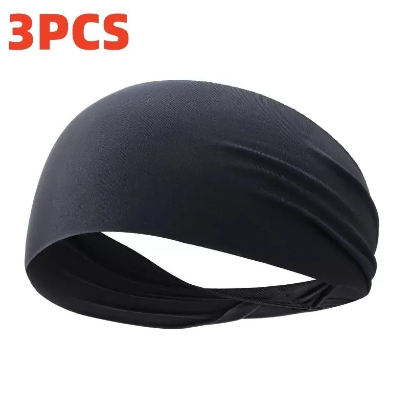 Sports Headband Moisture Wicking Sweat Band Elastic Wide Hair Band for Men Women