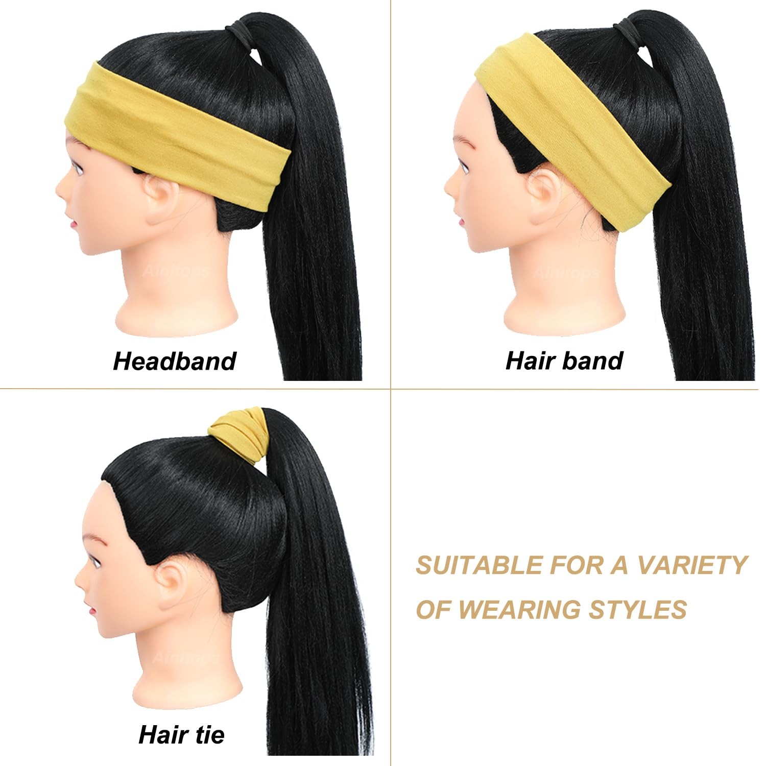9Pcs Headbands for Women Non Slip Headband, Soft Elastic Hair Bands