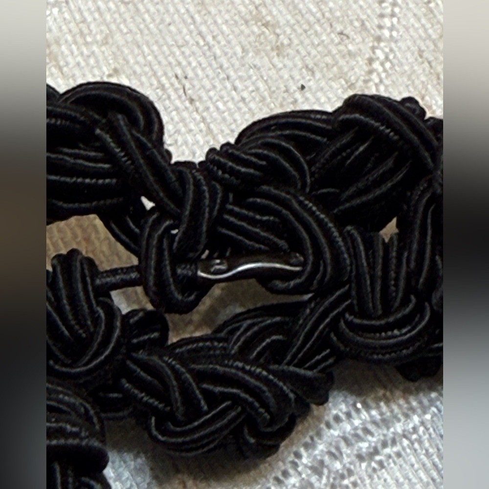 LELET NY Designer Hair Set: 3pc Black Beaded & Hand-Knotted Luxury Scrunchies