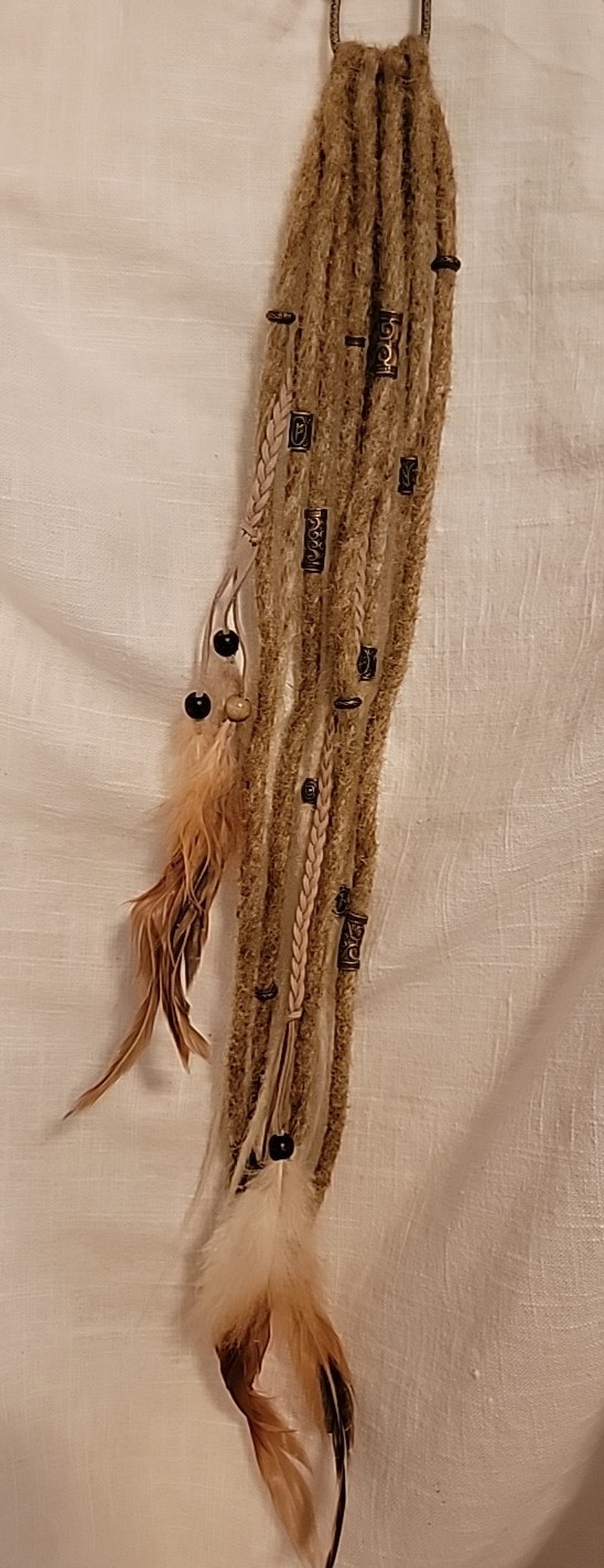 Synthetic Dreadlock Pony Tail Hair Tie- 18 ” ASH Blonde