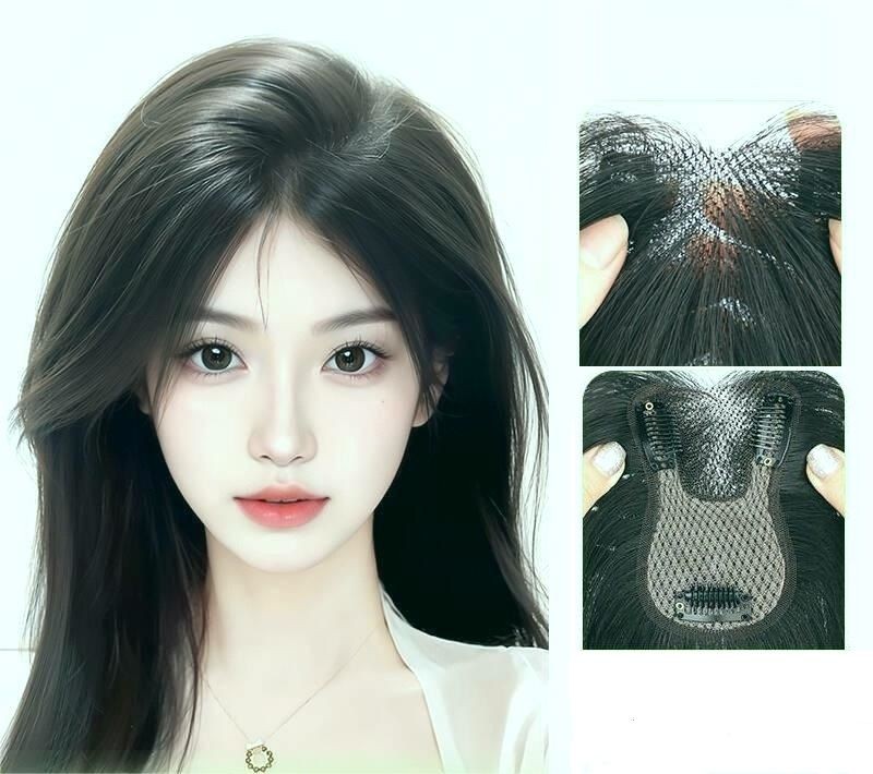 3×4.3″Seamless U shape Lace Hair Topper Clip in 10″-100% Human Hair Version