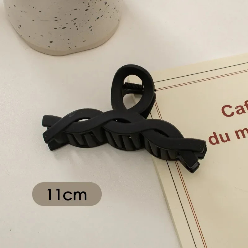 Korean Style Black Large Hair Claws Elegant Acrylic Hairpins Barrette Crab Hair