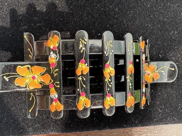 1 New Gorgeous flowers Hair Clip Hand made Painted Hair Accessories US Seller