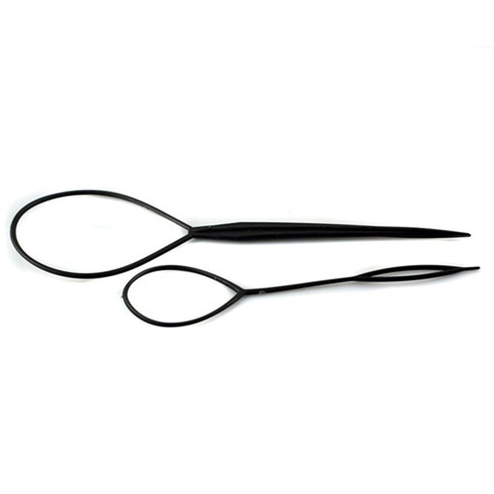 2 Pcs Black Hair Styling Tool Ponytail Maker Loop For Braiding Styling Twister