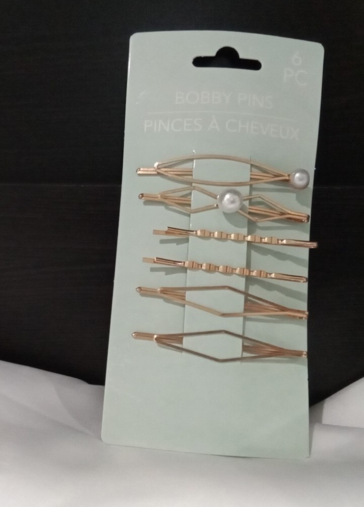 6 Piece Gold Pearl Hairpin Set Bobby Pin Barrette USA Seller Fast Ship! New/SDS