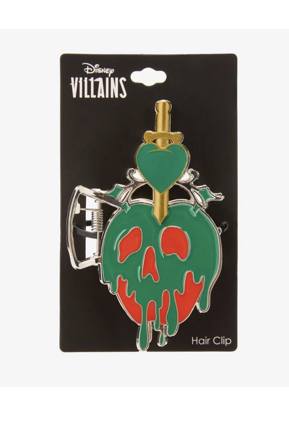 NEW Disney Snow White Evil Queen Villains Poison Apple Metal Claw Hair Clip
