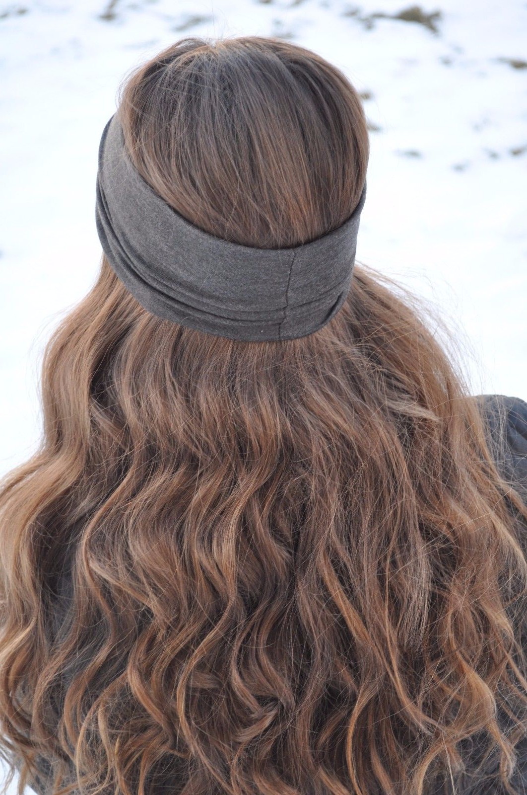 Womens Wide Headband 3 For $14.95 Stretch Girls Hair Black Gray Pink Purple