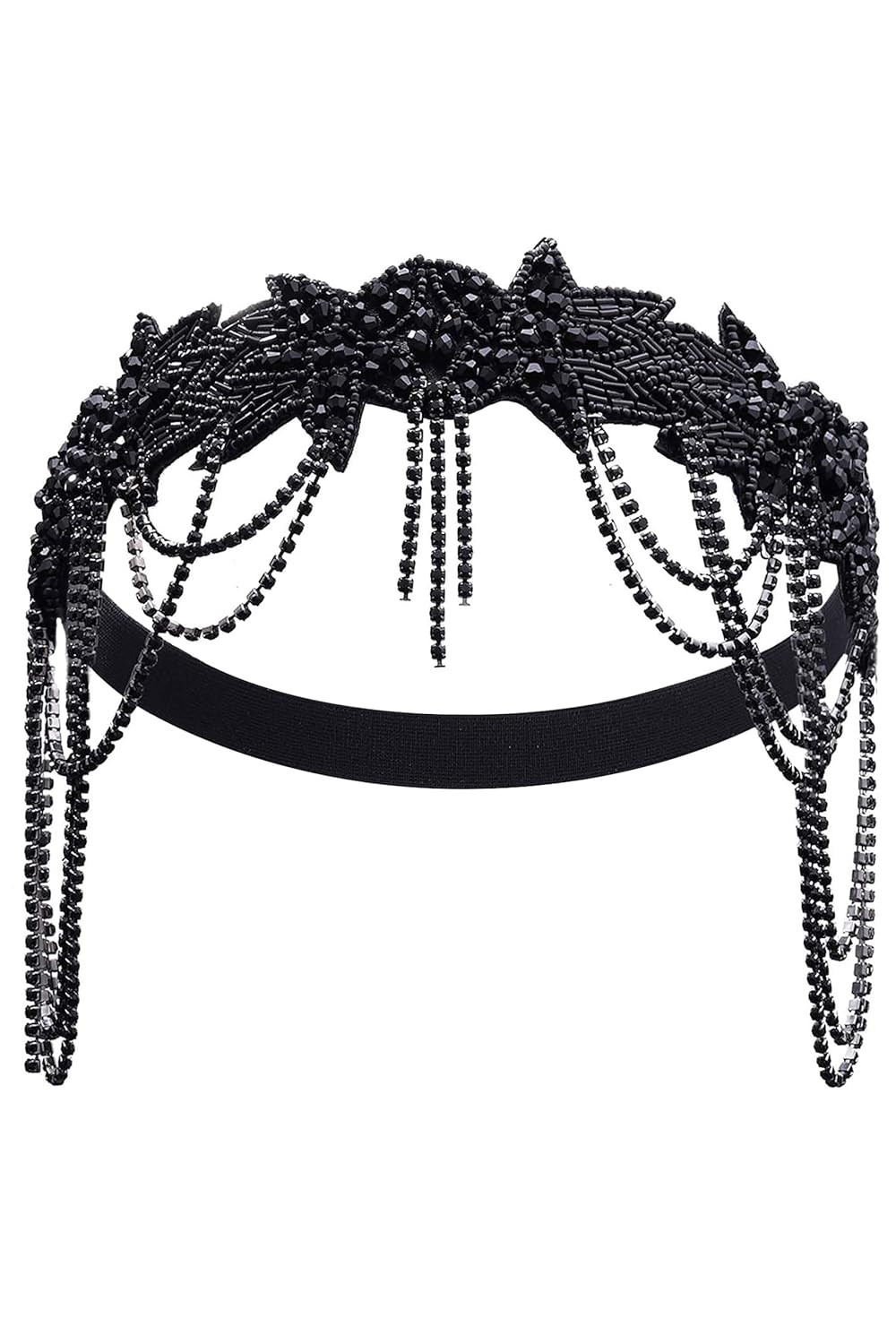BABEYOND 1920S Flapper Headpiece Roaring 20S Headband Great Gatsby Headband Chai