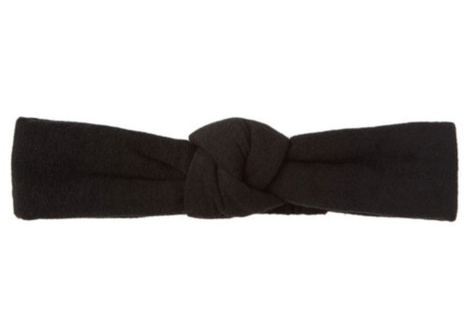 NWT Saint Laurent YSL Black Terry Cotton Knotted Front Silk Lined Headband $550