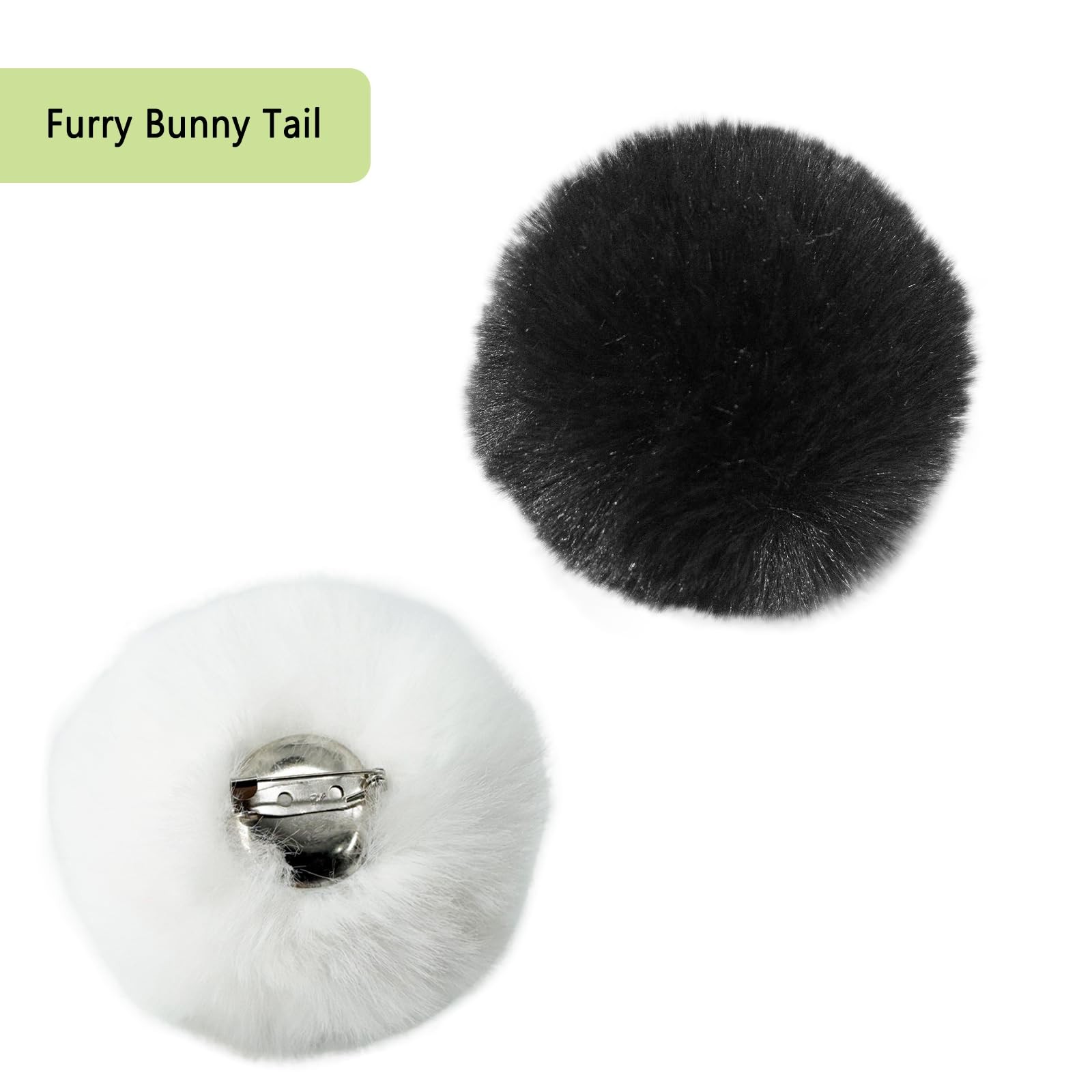 6 Pieces Furry Bunny Ears Headband and Tail, Rabbit Ear Headwear Easter Hallo…