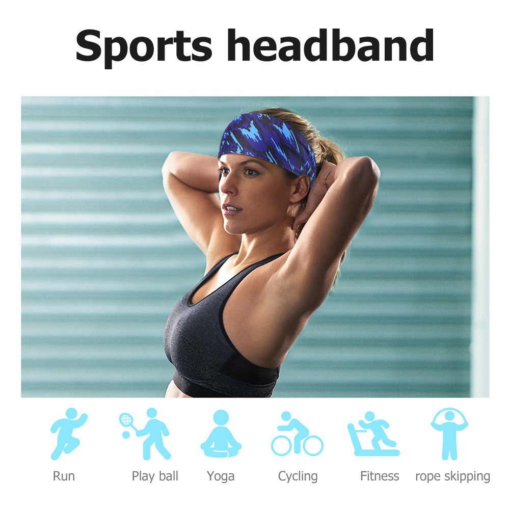 Workout Headbands Yoga Running Moisture Wicking Sports Sweatbands for Men Women