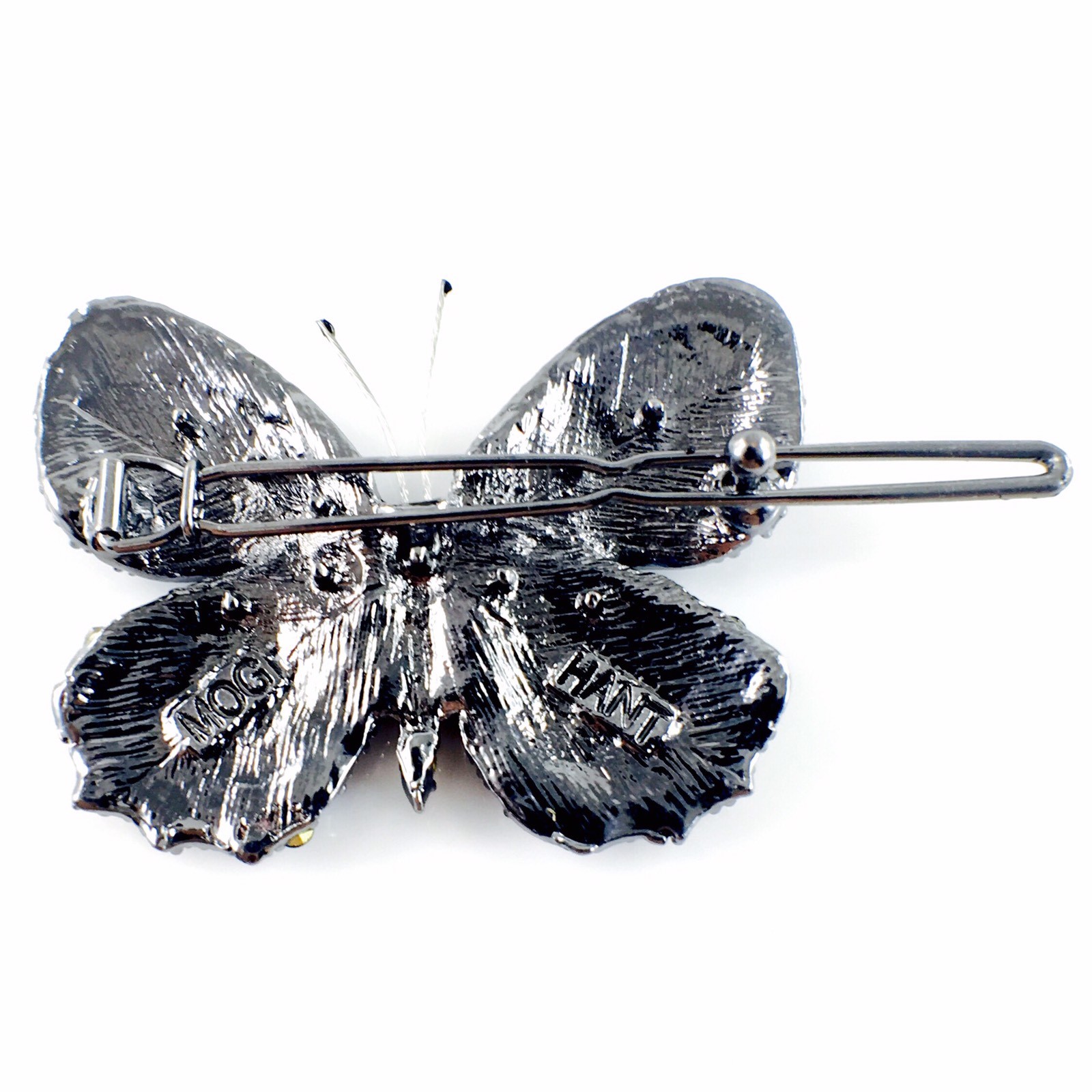 USA BUTTERFLY Hair Clip Hairpin use Swarovski Crystal Elegant Unique Blue B-1