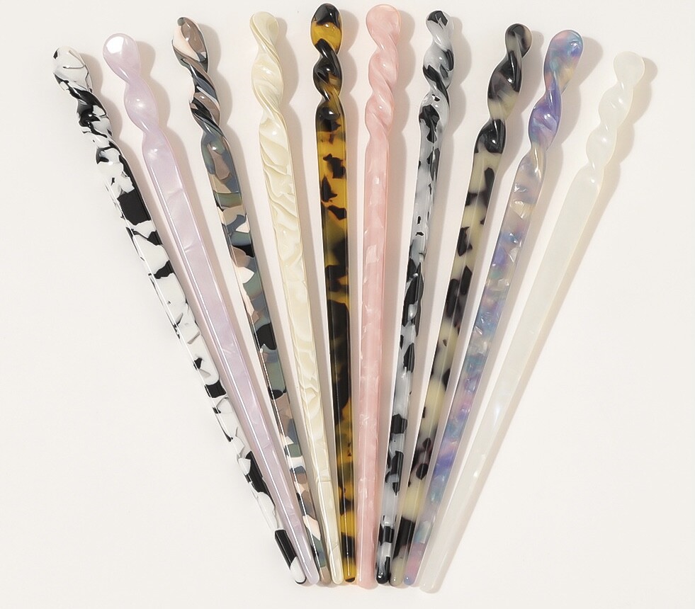 Fashion Marble Style Hair Sticks Hair Pin Chopsticks Hair Pin US Seller