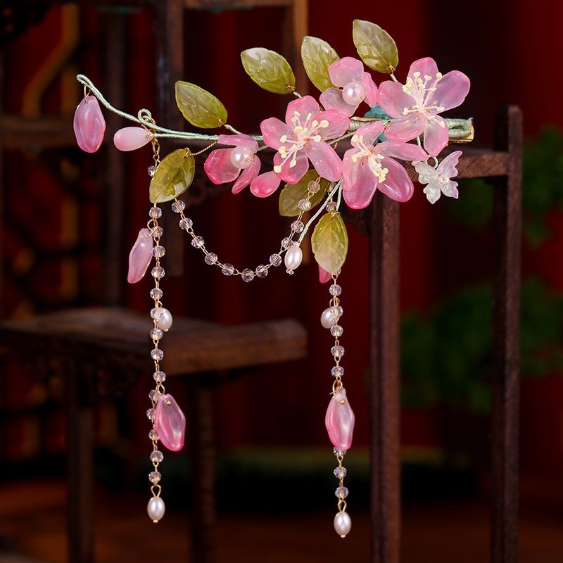 Ancient Style Hanfu Hairpin Flower Tassel Hair Accessories Delicate Headpiece