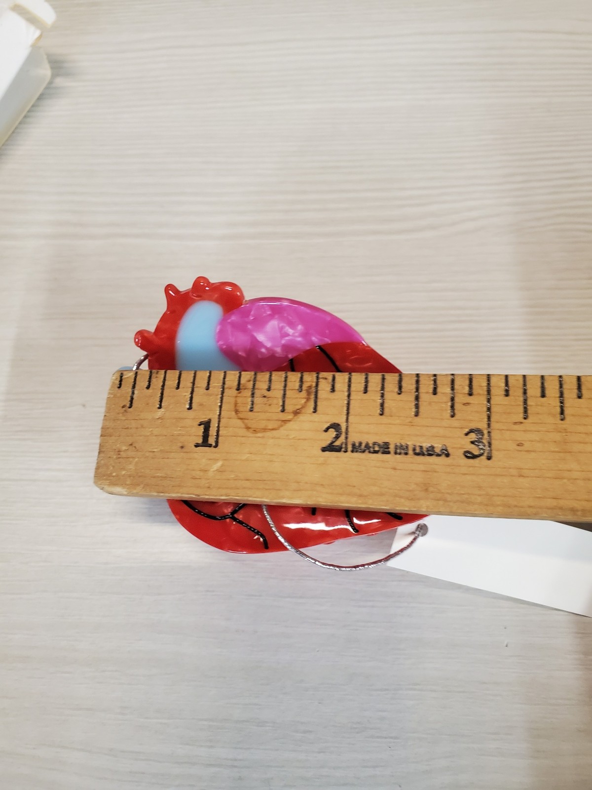 PERSONFUN Anatomical Heart Hair Claw Clip Red Pink Blue 2.75 Inch Novelty