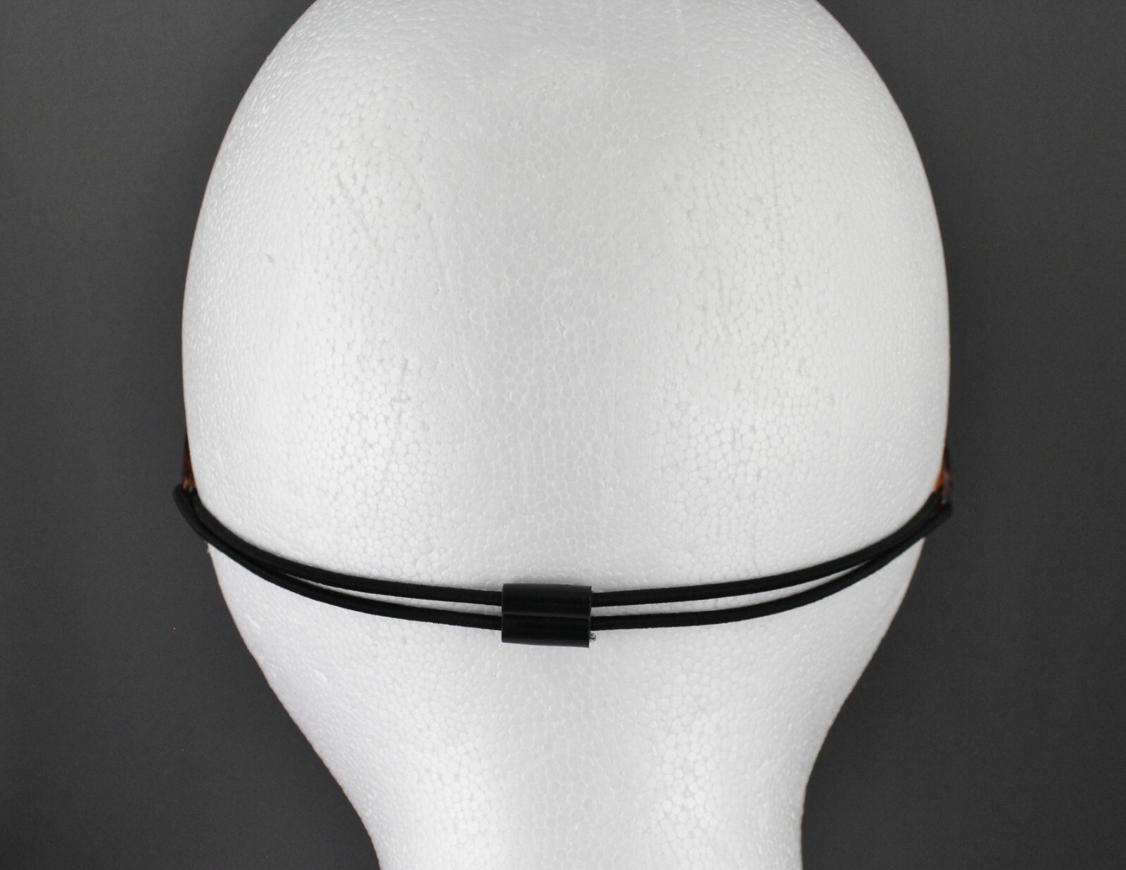 Black circle chain link jelly skinny narrow headband soft stretch grip teeth