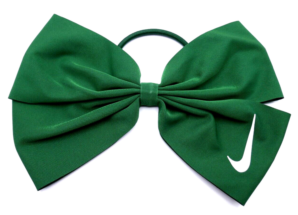 Nike Bow Ponytail Holder Hair Tie Bow Adult Gorge Green/White