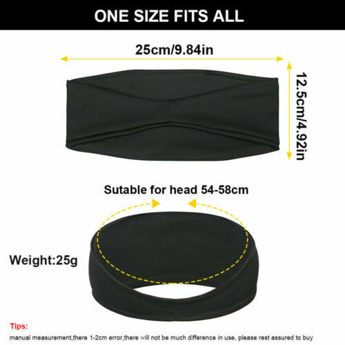 Men Running Stretchy Moisture Wicking Headband for Women Yoga Workout Hair Bands
