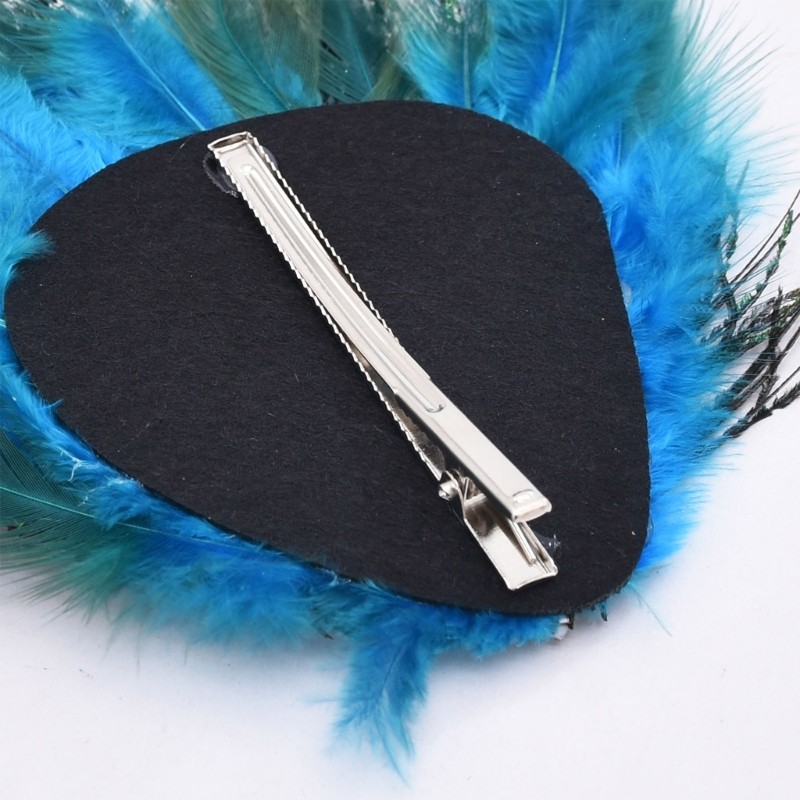 Unique Peacocks Feathered Hairpiece Stylish Hair Adornment for Special Occasions