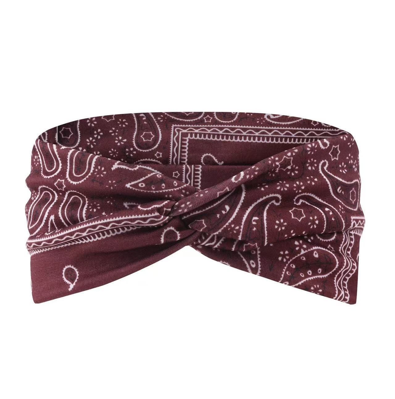 4Pcs Fashion Paisley Sport Headwrap – Women’s Elastic Headband for Yoga & Daily