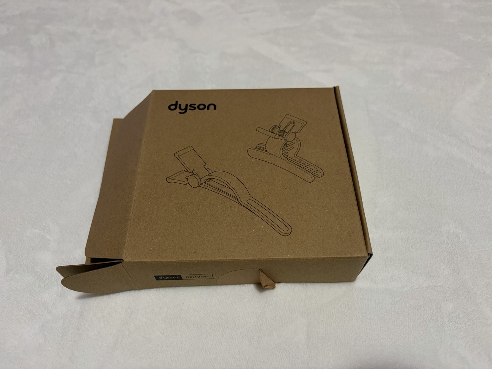 Dyson Non-slip Black Hair Clip Set 4pcs with Box Logo Solid Rectangle