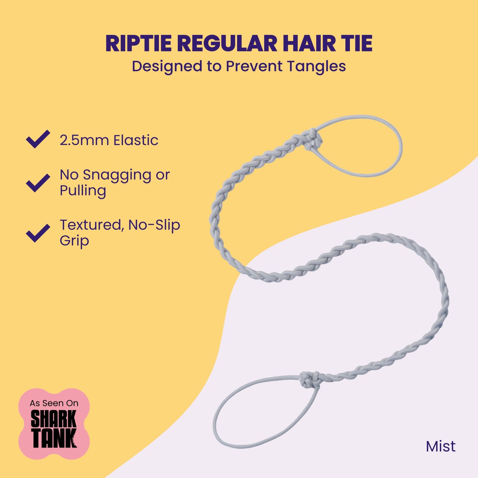 Regular Soft Tangle-Free Hair Tie for Women, Nylon Hair Elastic, Colorful Hai…