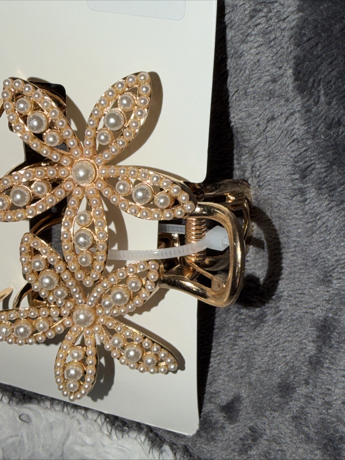 NATASHA HAIR CLIPS 🌺 Faux Pearls & Rhinestones -Lead Compliant -Set of 2