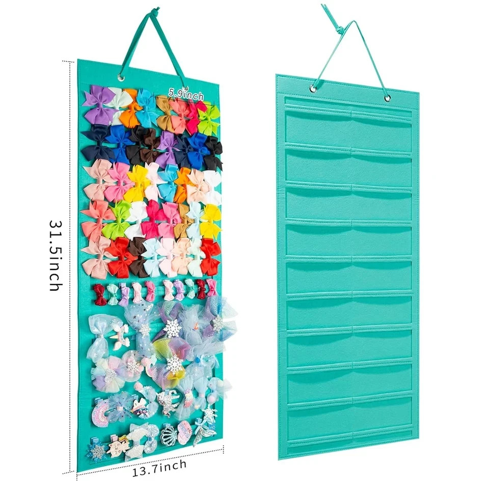 Large Claw Clip Organizer 10 Layer Hair Accessories Display Holder Mint Green-A