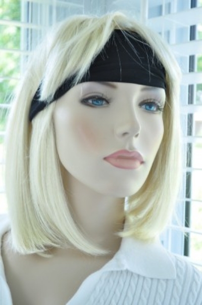 New Black STRETCHY NO HEAD*ACHE NO SLIP HEADBAND Yoga Dance Fitness Gym Bike Run