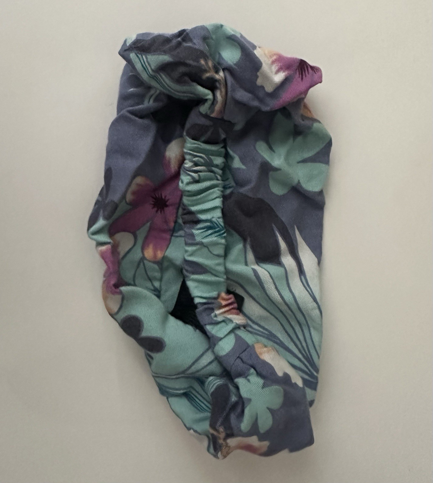 Volcom Kids Floral Elastic Headband, Blue Green Purple Cotton/Rayon