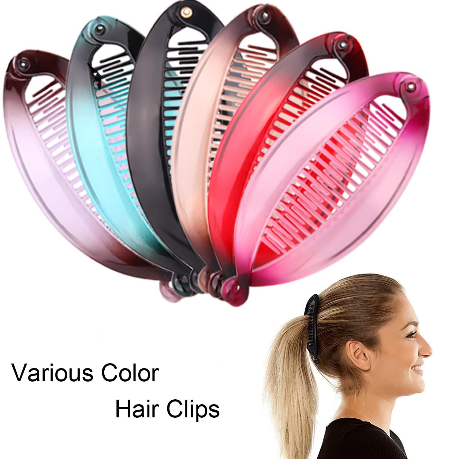 Fishtail Hair Clips and Clincher Tools for Thin Hair – Double Banana Combs for W