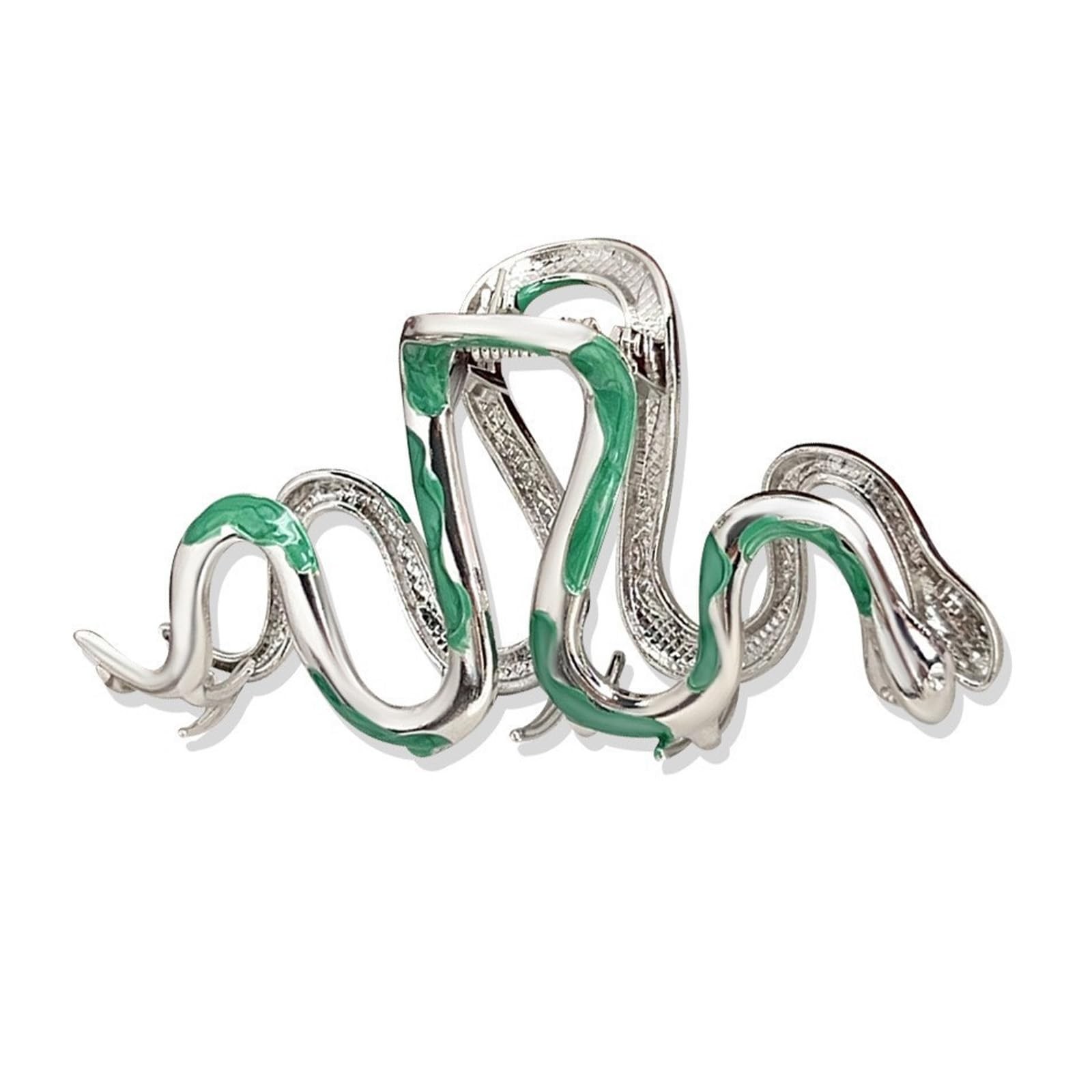 1 unique hair claw clip snake claws metal 1 Count (Pack of 1), mixcolor