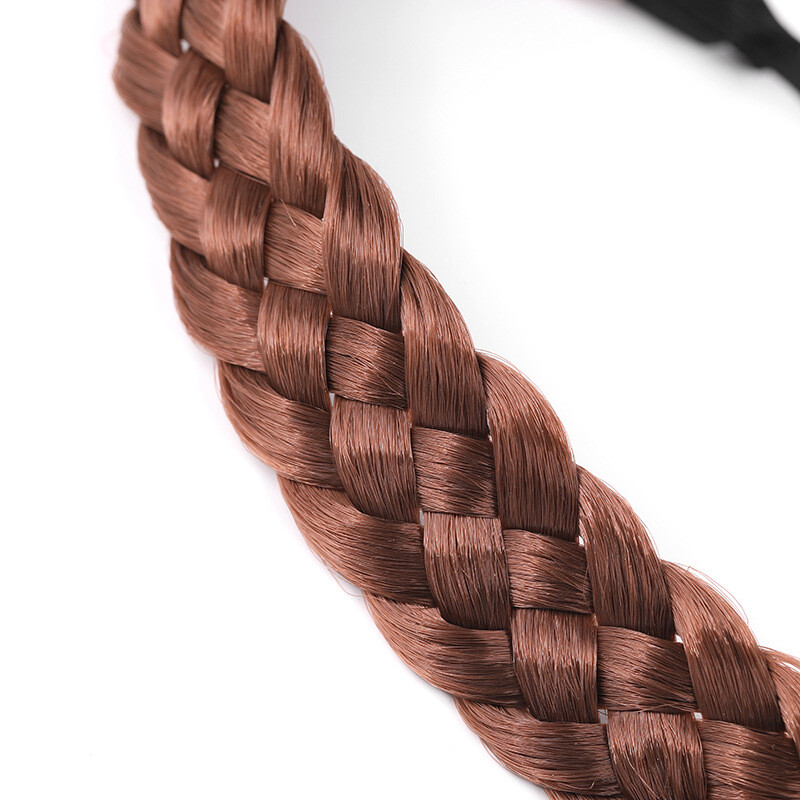 Natural Hair Band Plaited Headband Braided & Elastic Band Hair Extensions