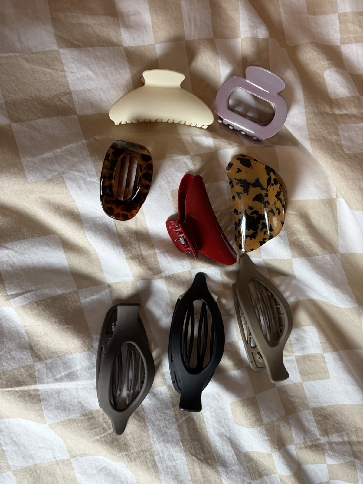 Claw Clips Medium and Small Size Flat Claw Clip Tortoiseshell Claw 1PCS