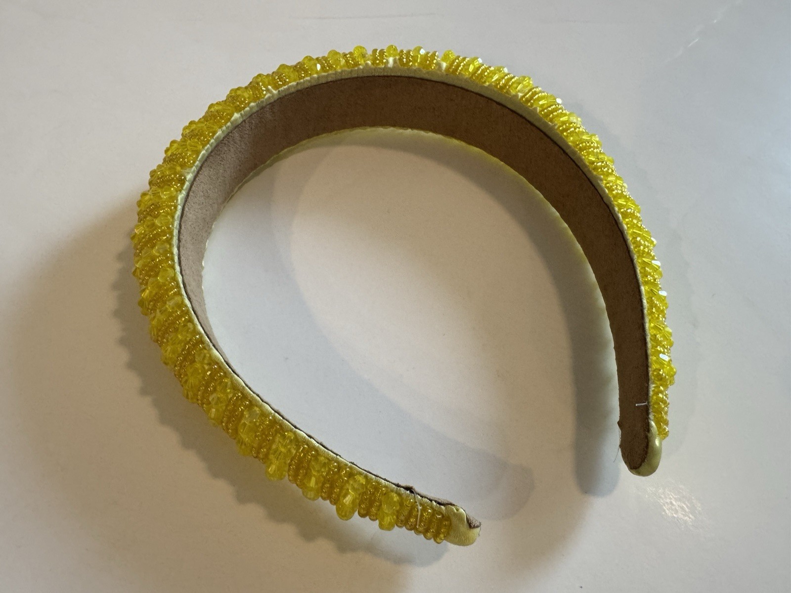Yellow Beaded Statement headband NWOT Mob Wife
