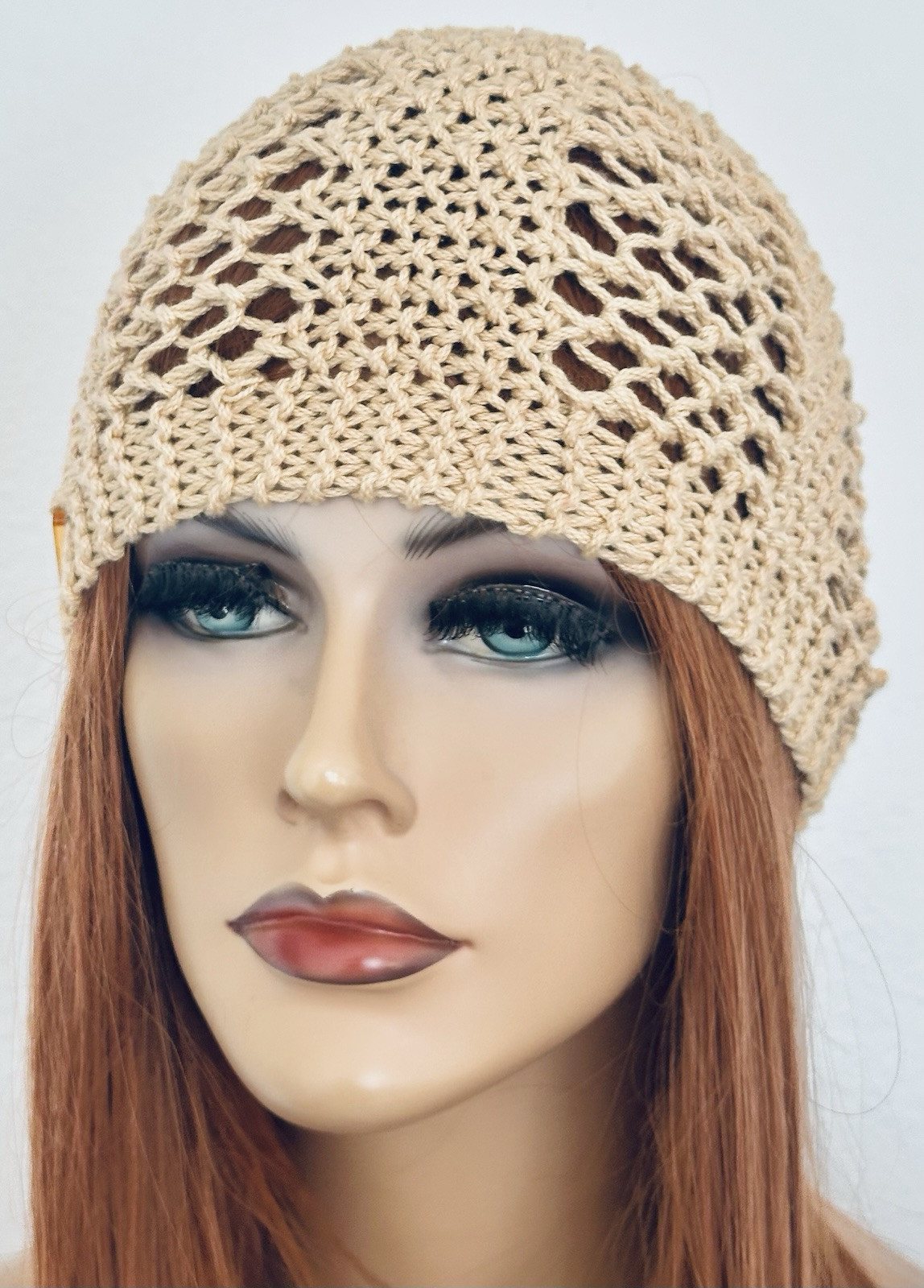 Hand Knits 2 Love Headband Bandana Lace Flower Designer Fashion Khaki Beige Gift
