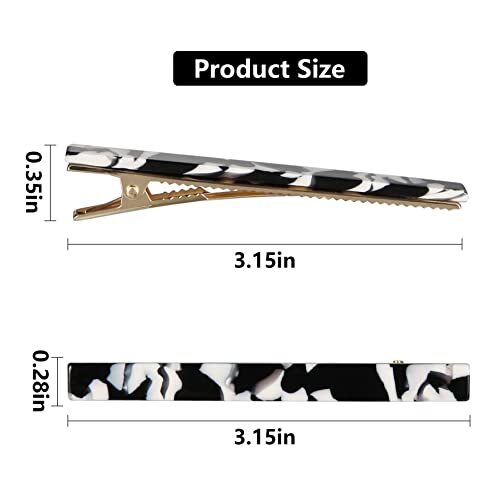 Tortoise Shell Leopard Duckbill Acrylic Hair Clips and 6 Pcs Multicolor Clips
