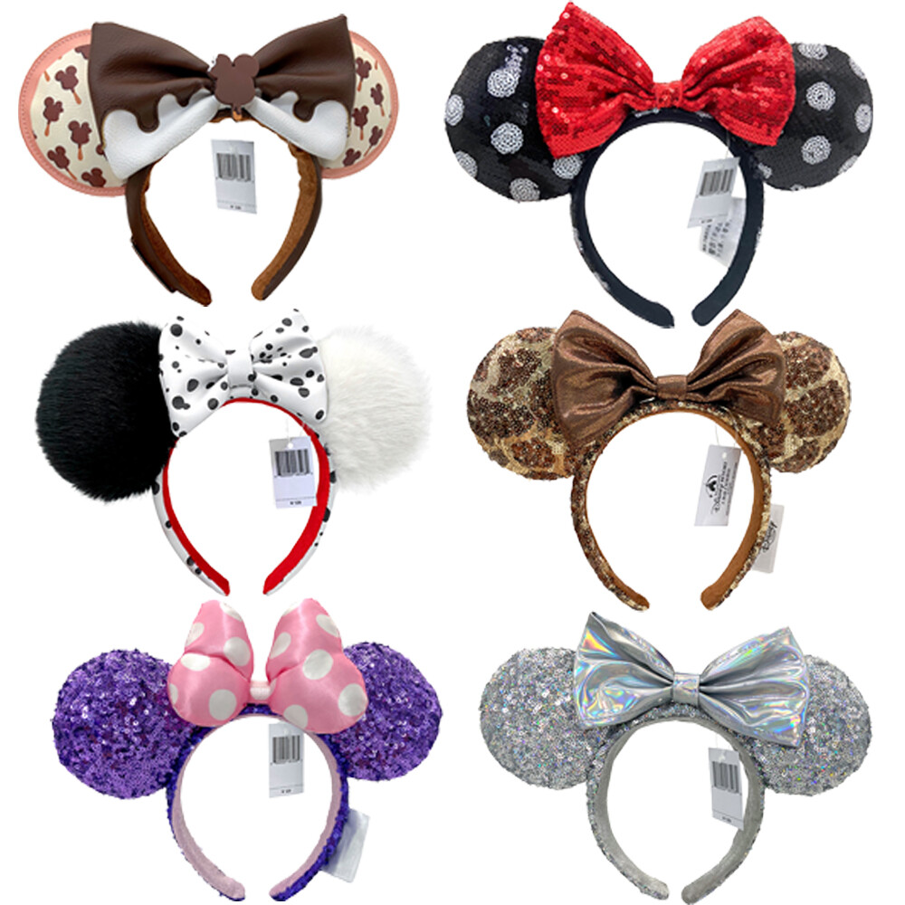 224 Styles Disney Parks Loungefly Magical Bow Sequin Minnie Ears Headband NWT