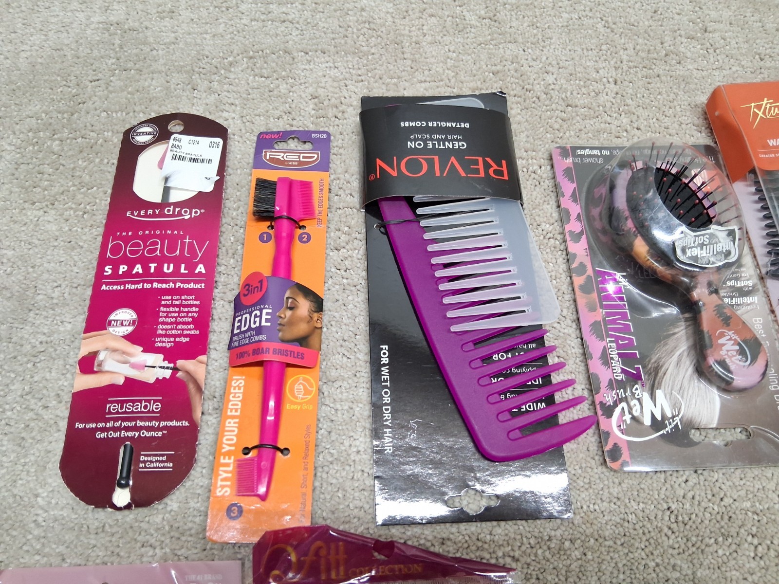 Hair Accessories Women Lot Of 15 Brushes Scissors Hair Caps Textured Hair New