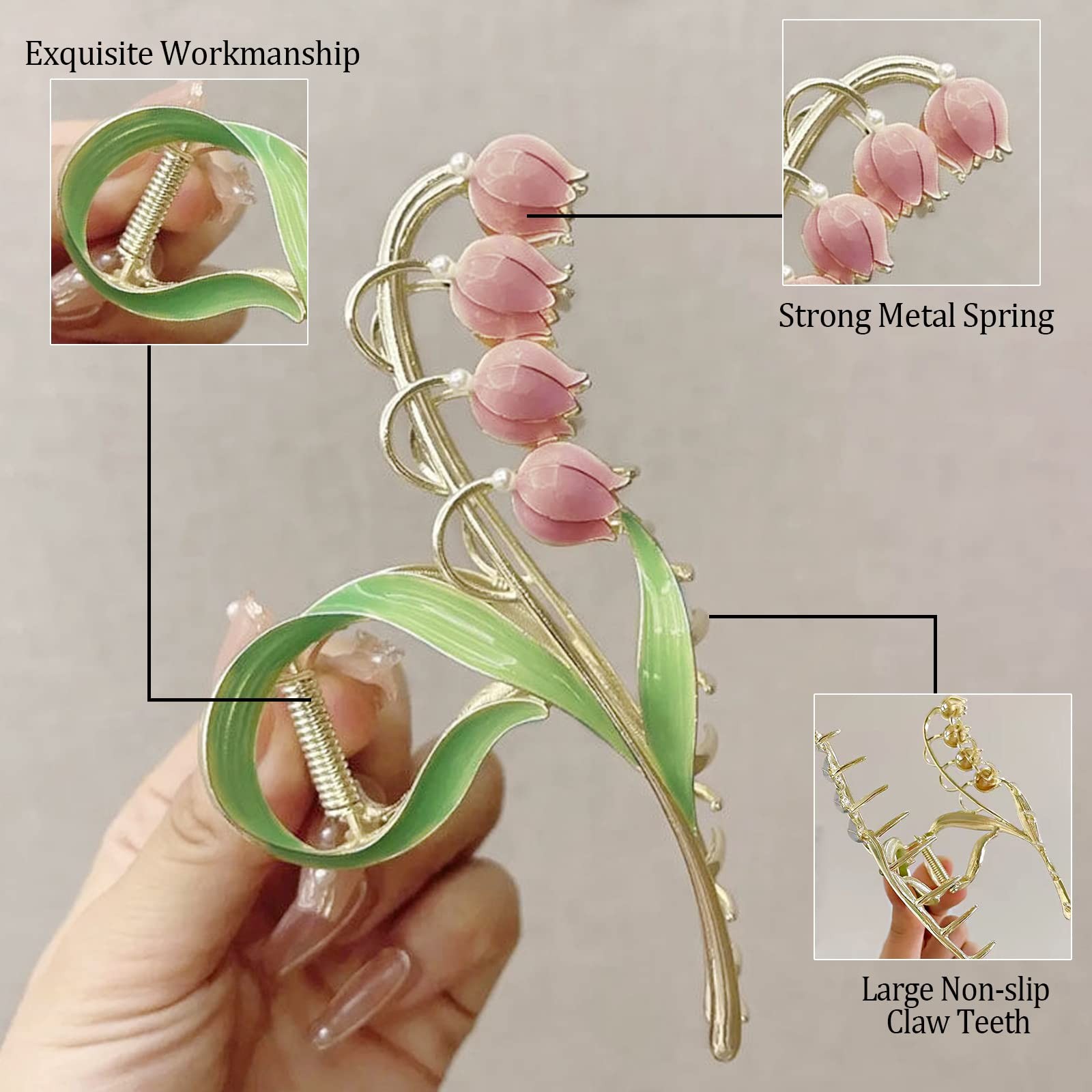 6 Pcs Hair Claw Clips for Women, Large Strong 6 Count (Pack of 1), A-Clips