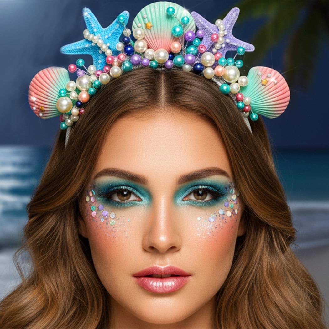 Seashell Mermaid Headband Starfish Beach Headpiece Costume Hair Accessories f…