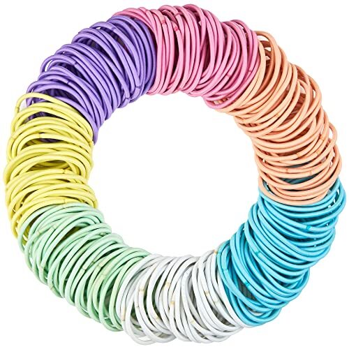 216-Piece Hair Ties, 4mm Hair Elastics Pastel Colors Value Pack, No PASTEL