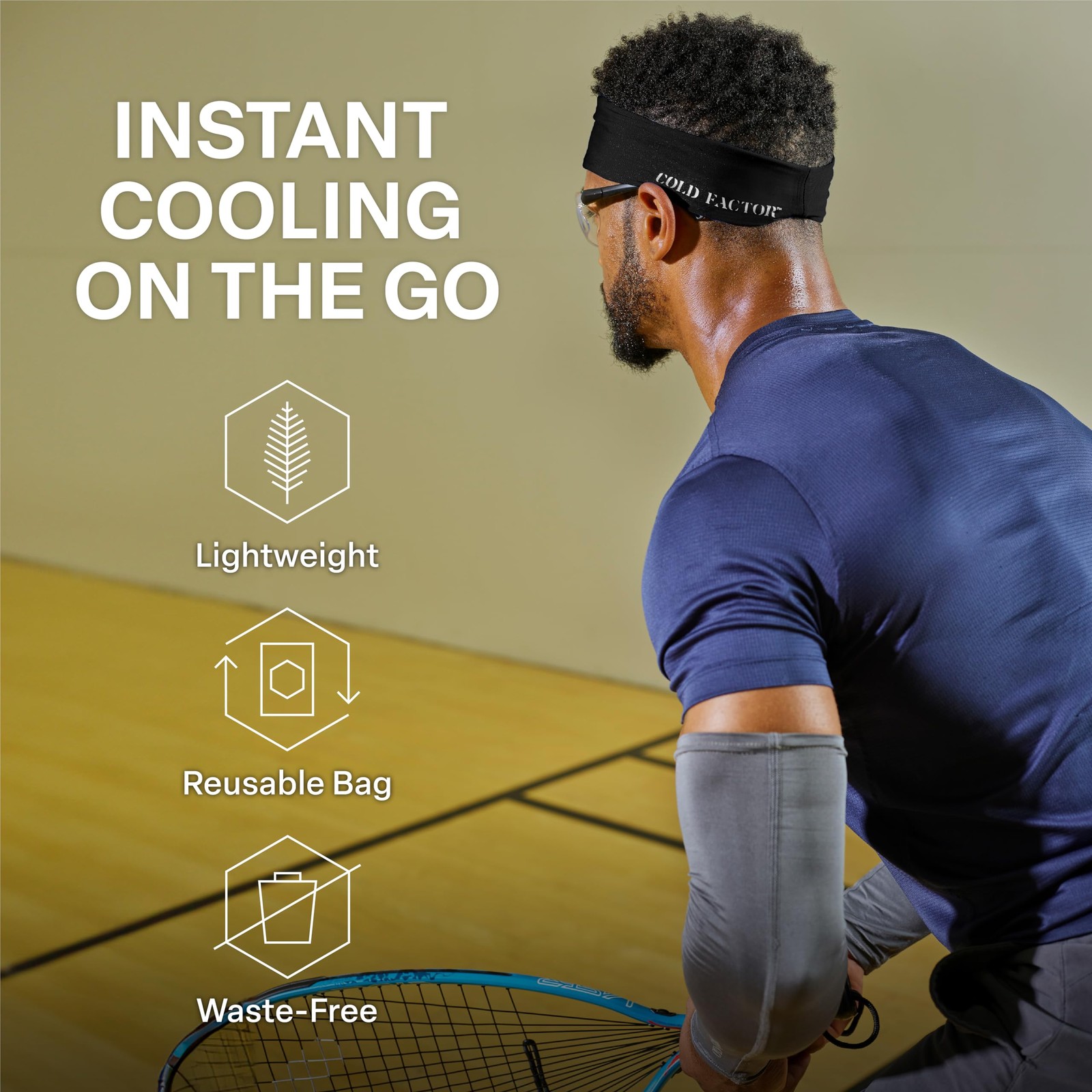 Instant Cooling Headband 3 Pack (Black) | Advanced Chemical-Free Evaporative …