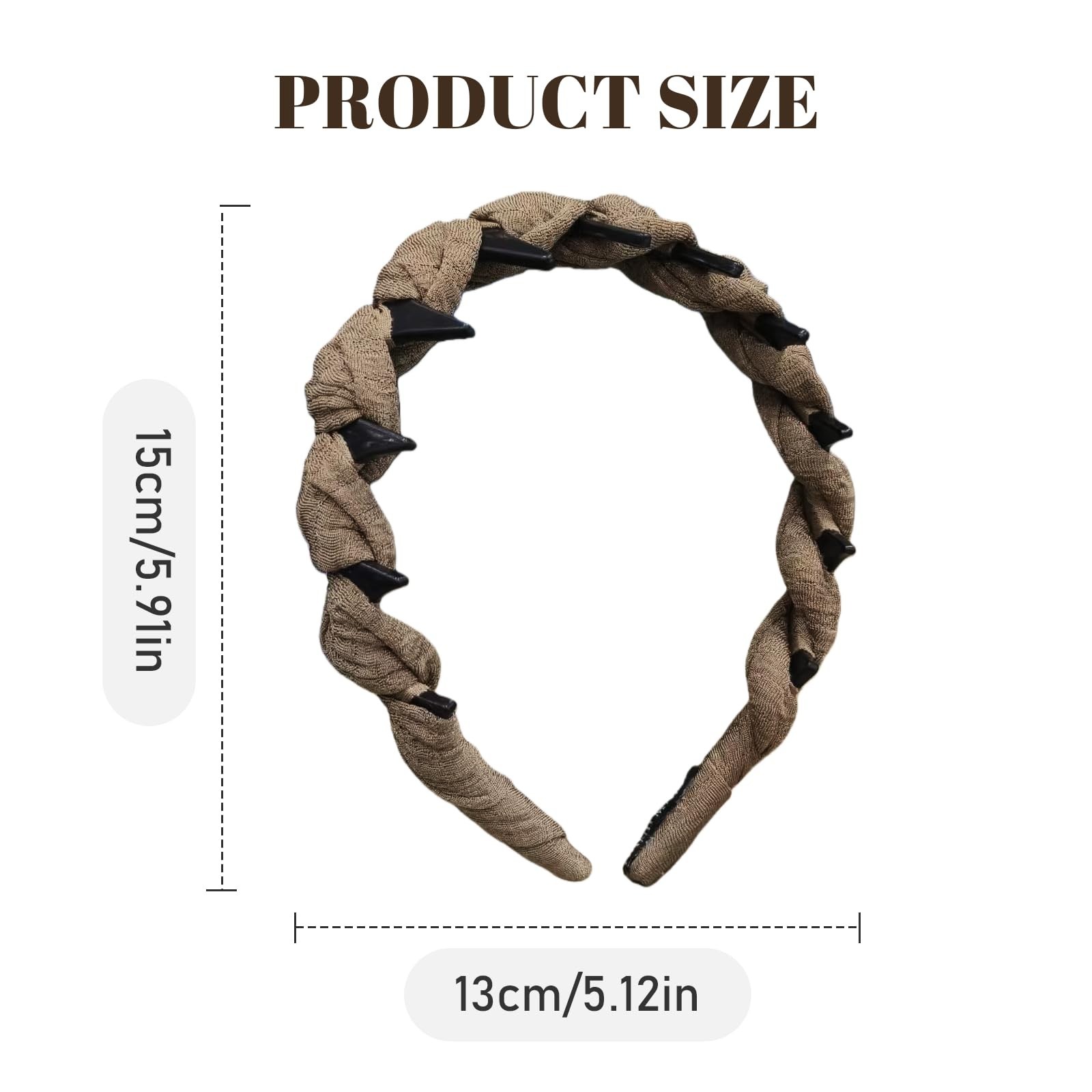 4Pcs Non-Slip Zig Zag Headbands, Stylish Slick-Back Hair Accessories for Women