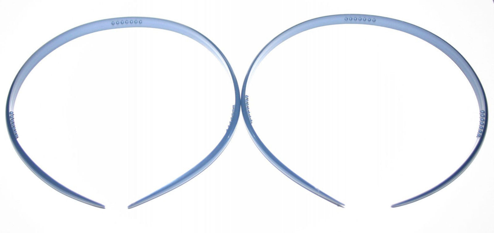 Lightweight Narrow Thin Slim Tapered End Color Plastic Headband Made in France