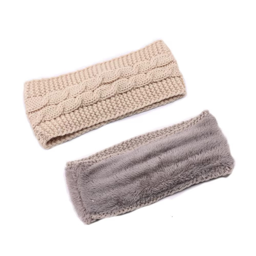 Winter Warm Ear Warmer Knit Thermal Braid Headband Stretch Ear Cover For Women